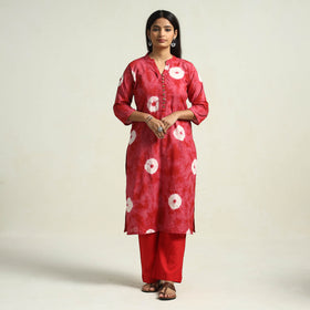 Shibori Kurta with Palazzo & Dupatta Set
