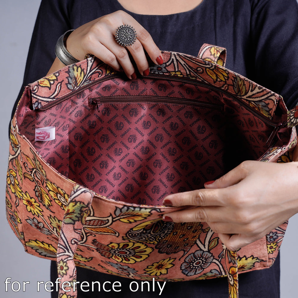 Red - Shoulder Bag - Handpainted Kalamkari Natural Dyed Cotton