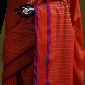 Silk cotton khun saree with ilkal pallu chikki paras border