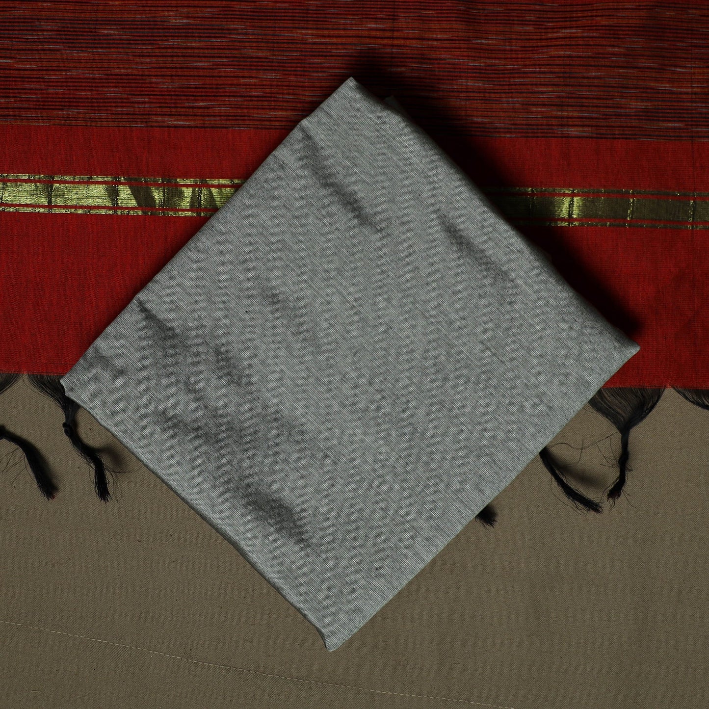 Handloom silk cotton pochampally ikat 3pc unstitched dress