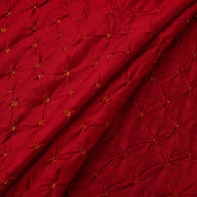 Silk tie-dye bandhani fabric with zari border 23