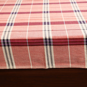 Red - single handloom cotton bed sheet (90 x 60 in) 112