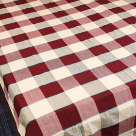 Red - single handloom cotton bed sheet (90 x 60 in) 65