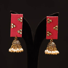Siya Stone Work Fabart GS Jhumka Earrings