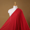 Red Slub Cotton Plain Fabric