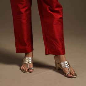 Slub silk elasticated plain pant 03 - handcrafted