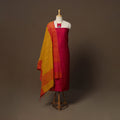 Slub silk plain 2pc unstitched dress material