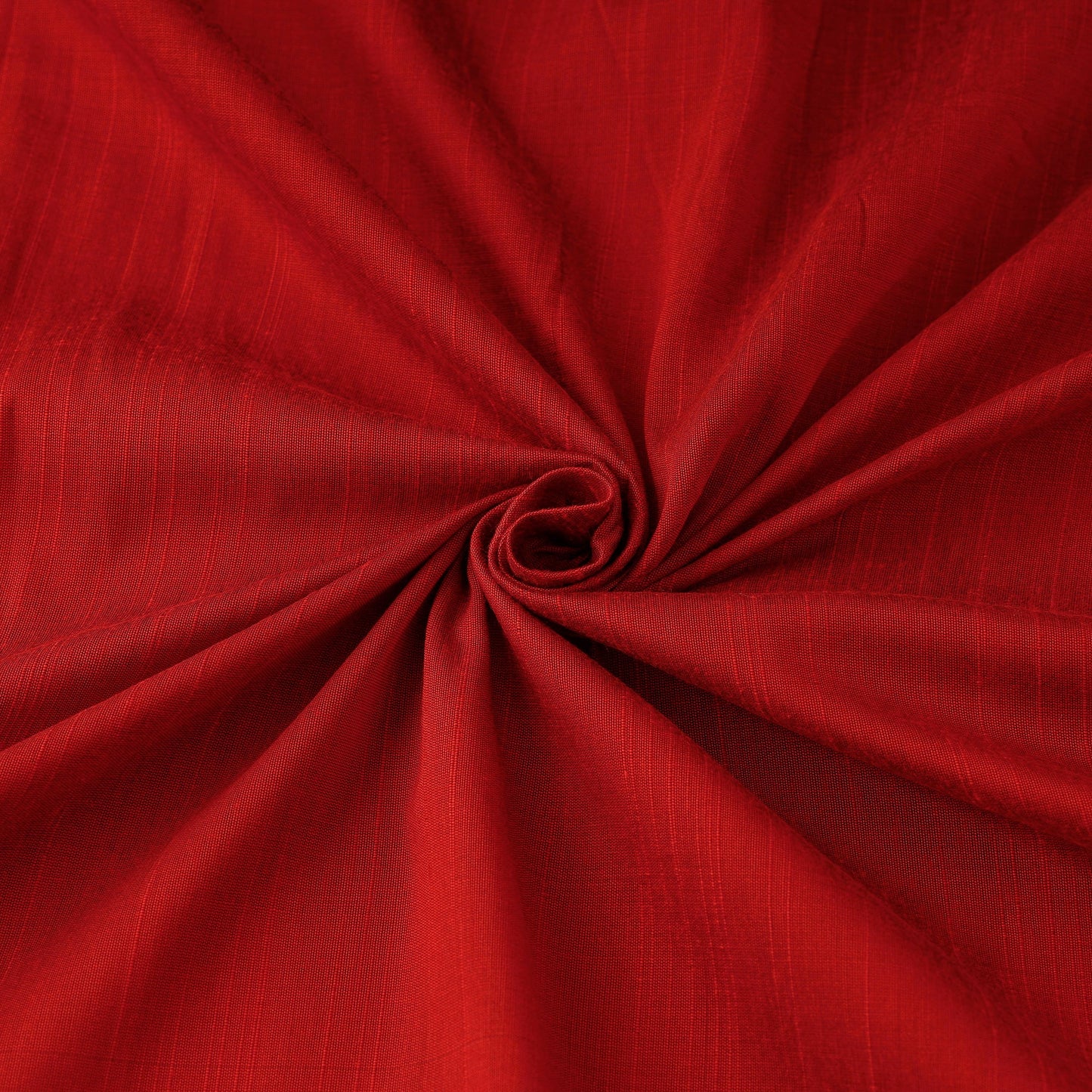 Red Slub Silk Plain Fabric
