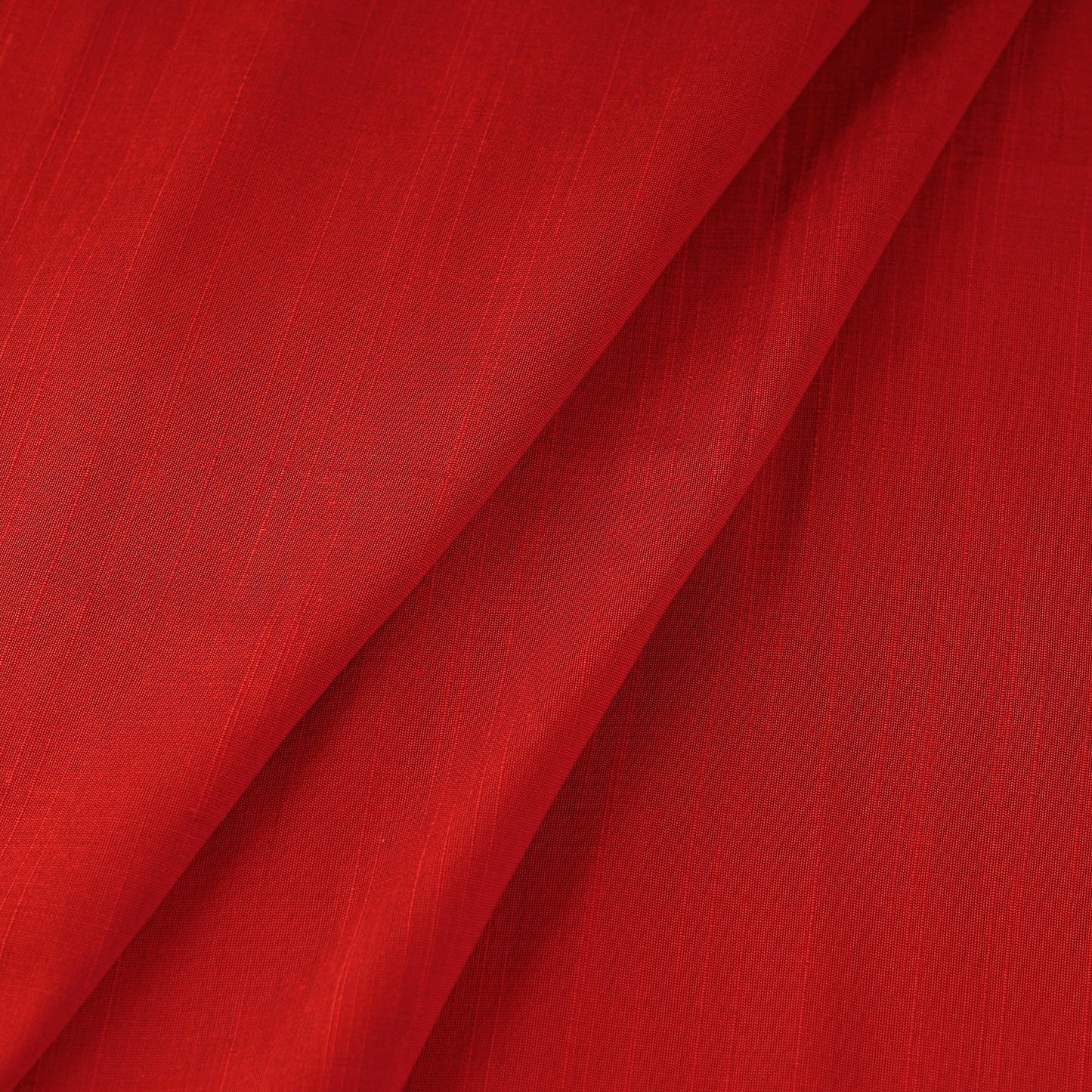 Red Slub Silk Plain Fabric