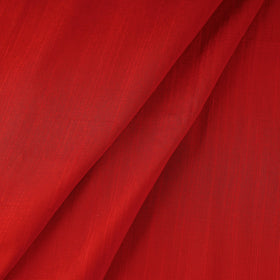 Red Slub Silk Plain Fabric