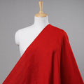 Red Slub Silk Plain Fabric