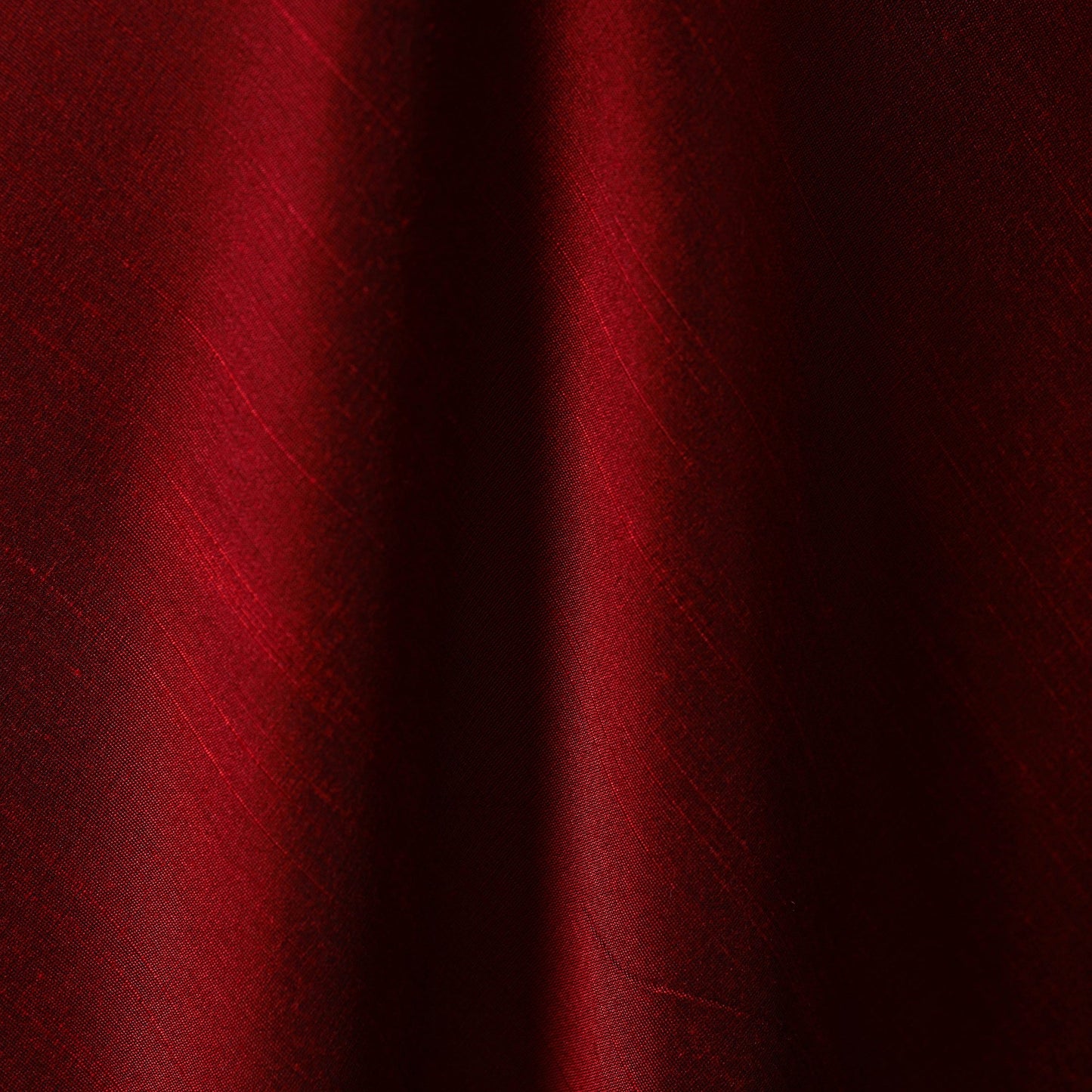 Red - slub silk plain fabric 07 - handcrafted