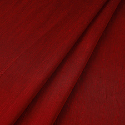 Red - slub silk plain fabric 09 - handcrafted