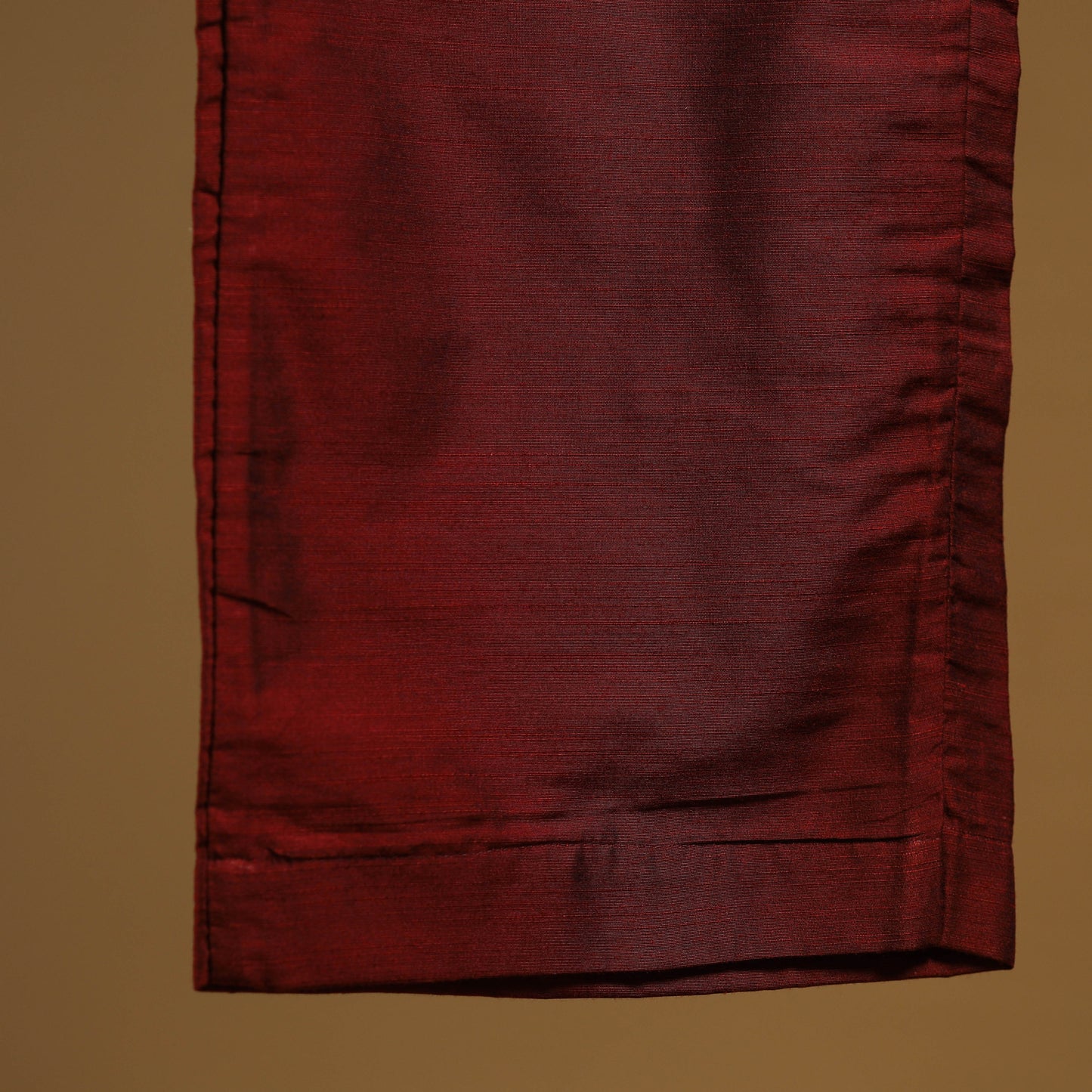 Red - slub silk plain palazzo 01 - handcrafted