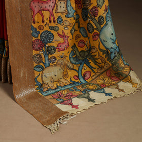 Red - srikalahasti handloom cotton handpainted pen