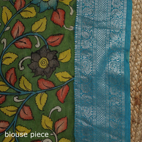 Srikalahasti handloom mangalagiri pattu silk handpainted