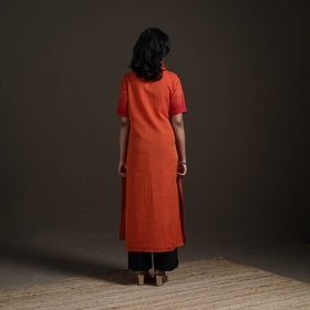 Straight cotton dharwad kurta for women 03 - handcrafted