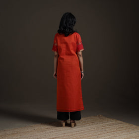 Straight cotton dharwad kurta for women 05 - handcrafted