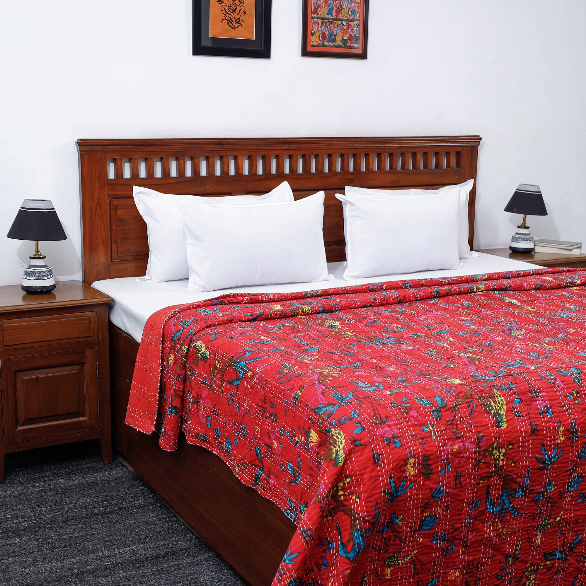 kantha double bed cover