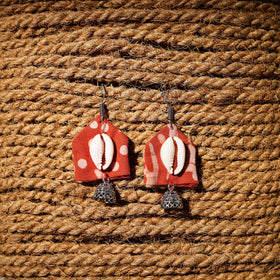 Tahira Handcrafted GS & Shell Work Fabart Earrings