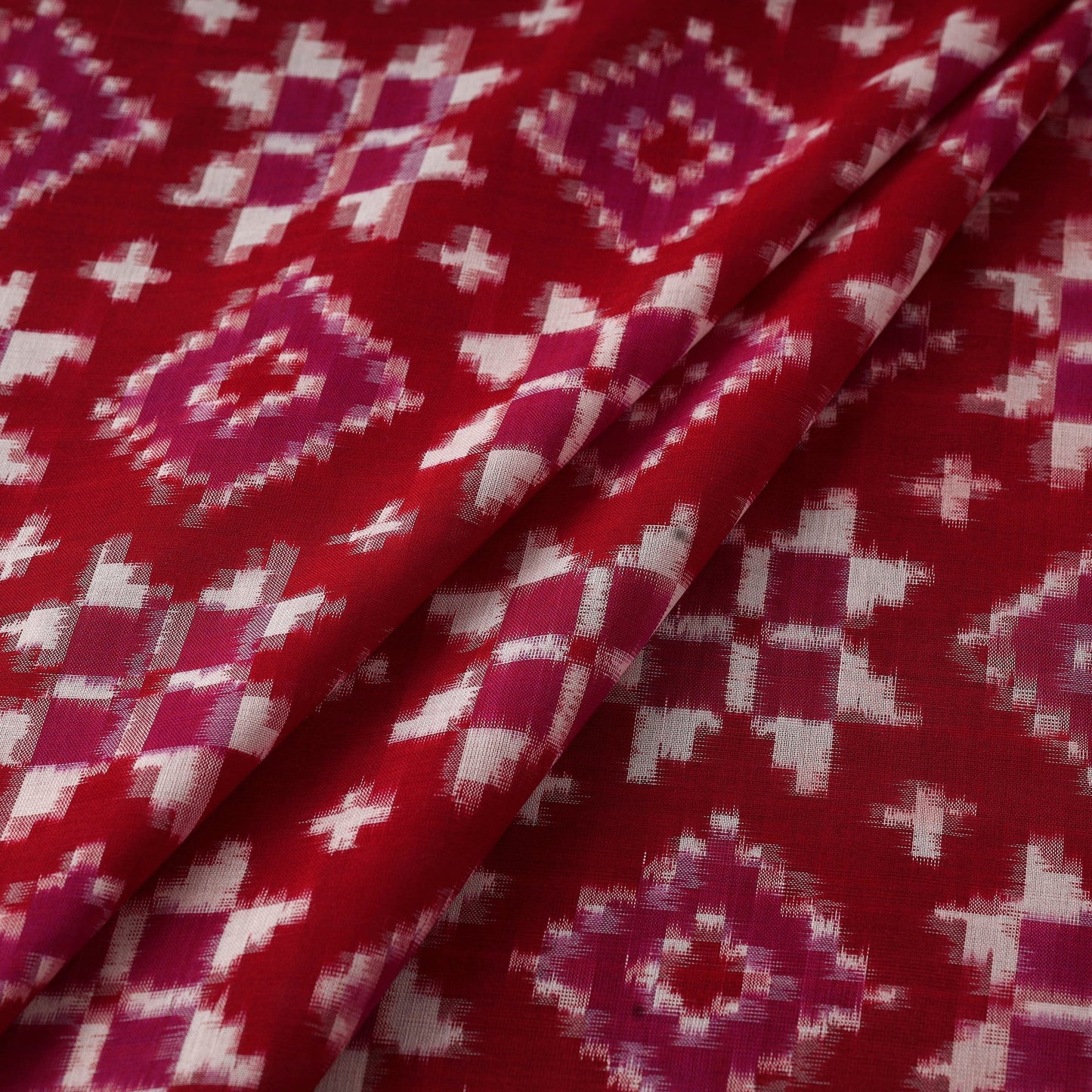 Telia rumal handloom cotton pochampally double ikat fabric