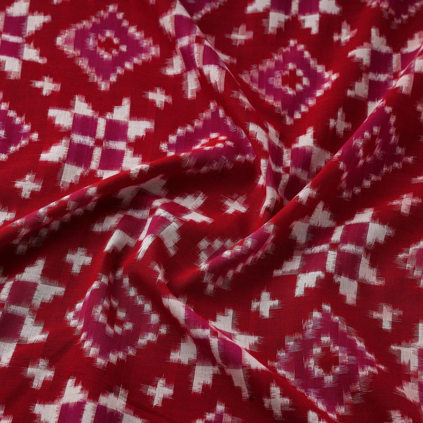 Telia rumal handloom cotton pochampally double ikat fabric