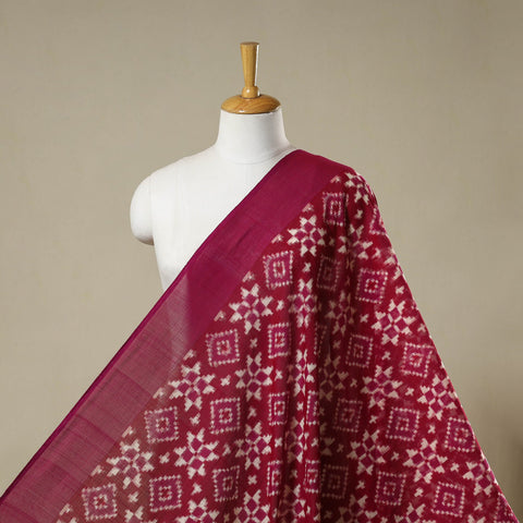 Red - telia rumal handloom cotton pochampally double ikat