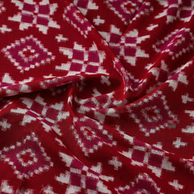 Red - telia rumal handloom cotton pochampally double ikat