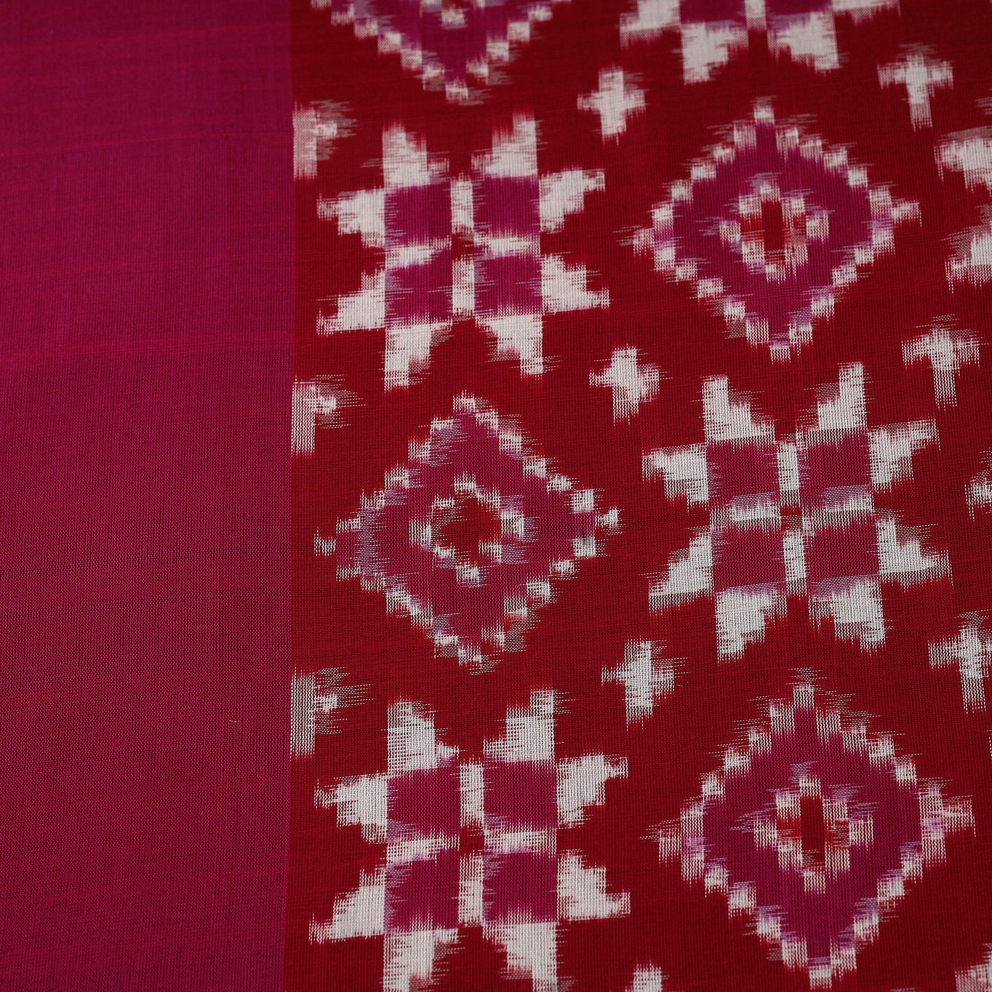Red - telia rumal handloom cotton pochampally double ikat