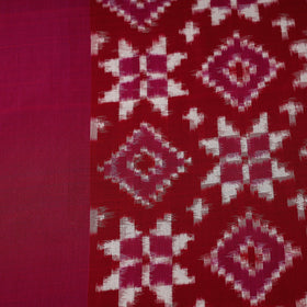 Red - telia rumal handloom cotton pochampally double ikat