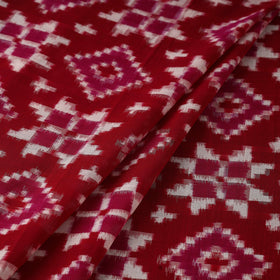 Red - telia rumal handloom cotton pochampally double ikat
