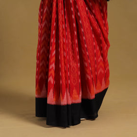 Red Telia Rumal Handloom Cotton Pochampally Double Ikat Saree