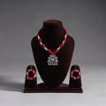 Buy Thread Beads Handmade German Silver Necklace Set