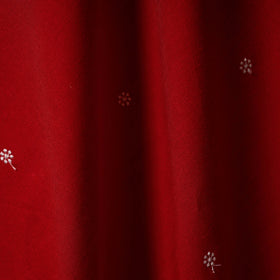 Red - thread buti cotton plain fabric 04 - handcrafted