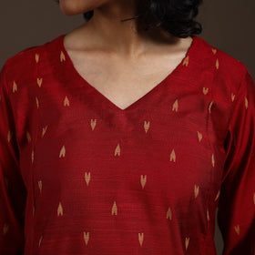 Red Thread Buti A-Line Spun Dupion Silk Kurta Set (Set of 2)