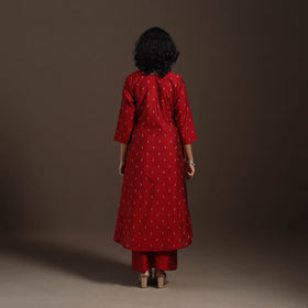 Red Thread Buti A-Line Spun Dupion Silk Kurta Set (Set of 2)