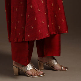 Red Thread Buti A-Line Spun Dupion Silk Kurta Set (Set of 2)