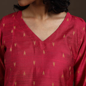 Red Thread Buti A-Line Spun Dupion Silk Kurta Set (Set of 2)