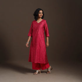 Red Thread Buti A-Line Spun Dupion Silk Kurta Set (Set of 2)
