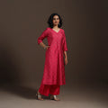 Red Thread Buti A-Line Spun Dupion Silk Kurta Set (Set of 2)
