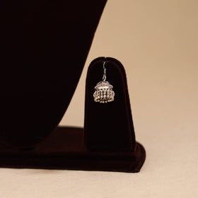 Red - thread work german silver necklace set 04