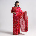Buy Leheriya Tie-Dye Chanderi Silk Saree with Zari Border Online l iTokri.com