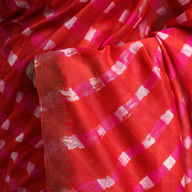 Buy Leheriya Tie-Dye Chanderi Silk Saree with Zari Border Online l iTokri.com