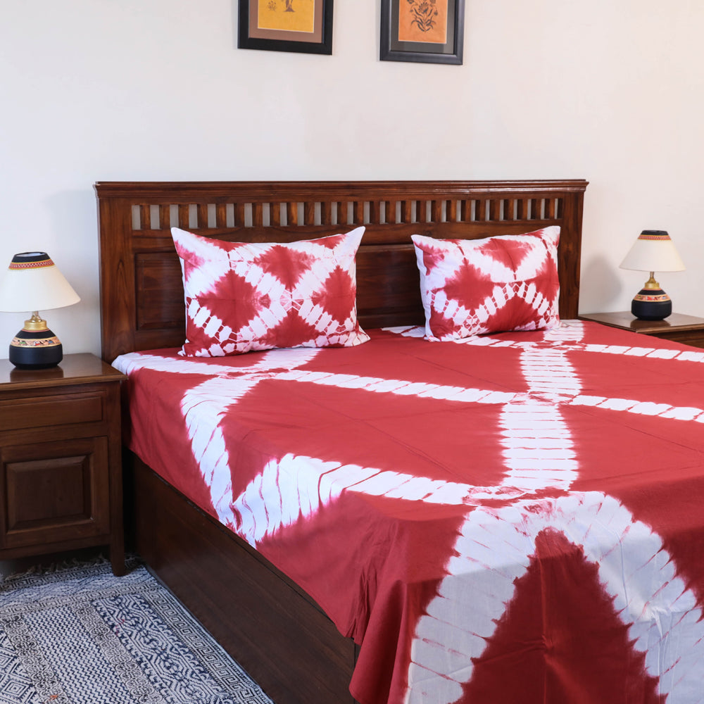 Buy Tie & Dye Cotton Double Shibori Bed Sheet Set