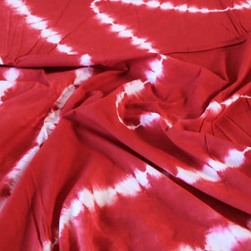 Red Tie & Dye Cotton Double Shibori Bed Sheet Set