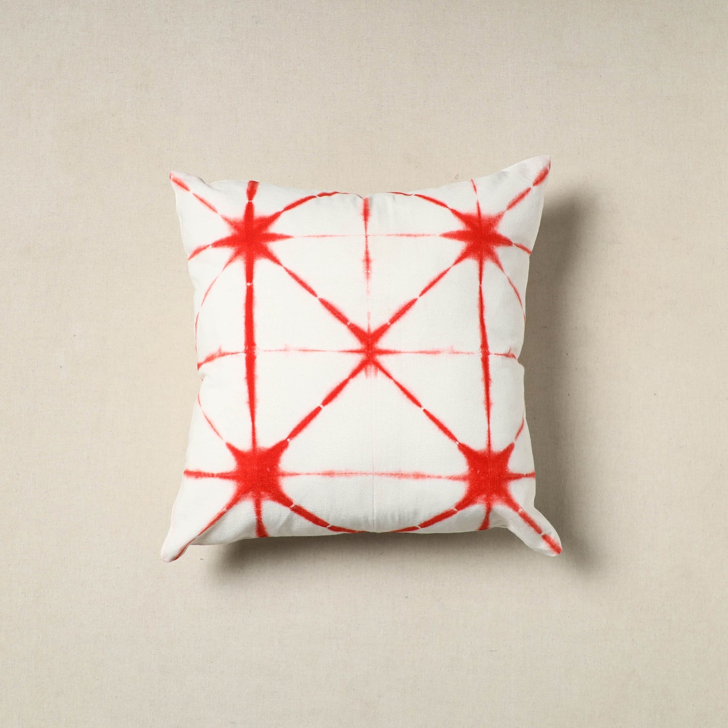 Red - Tie & Dye Cotton Shibori Cushion Cover 01