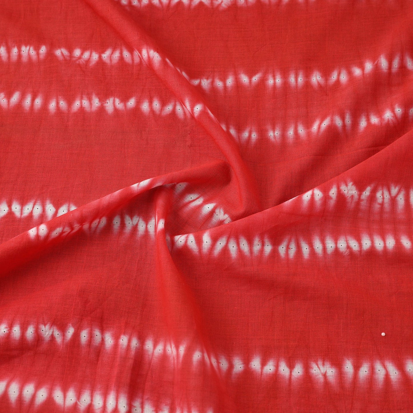 Buy Tie & Dye Cotton Red Shibori Fabric Online