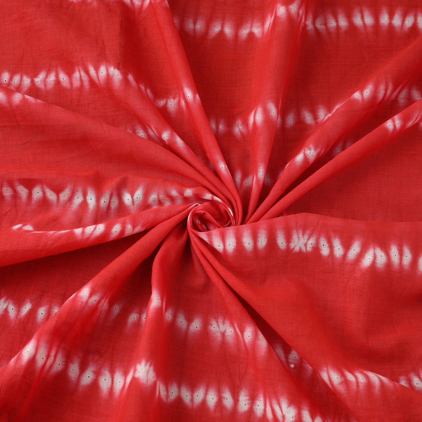 Buy Tie & Dye Cotton Red Shibori Fabric Online