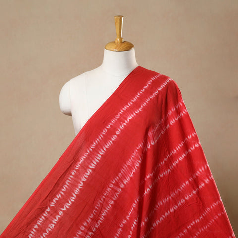 Buy Tie & Dye Cotton Red Shibori Fabric Online