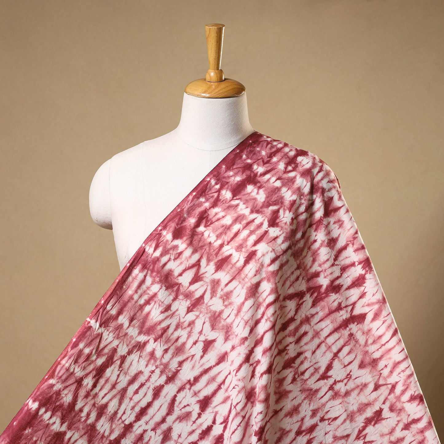  Red Tie-Dye Cotton Shibori Fabric 